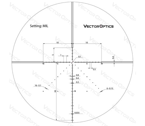 Оптический прицел Vector Optics 30мм FFP VEYRON 6-24X44IR, фото , изображение 9