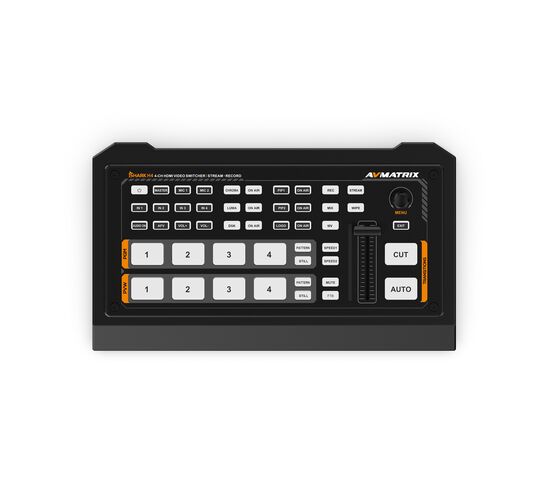 Видеомикшер-стример AVMATRIX Shark H4 компактный 4CH HDMI USB LAN, фото 