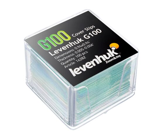 Стекла покровные Levenhuk G100, 100 шт., фото , изображение 2