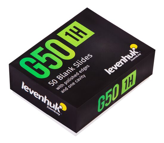 Стекла предметные с лункой Levenhuk G50 1H, 50 шт., фото , изображение 6