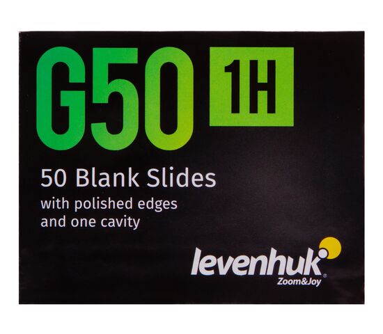 Стекла предметные с лункой Levenhuk G50 1H, 50 шт., фото , изображение 7