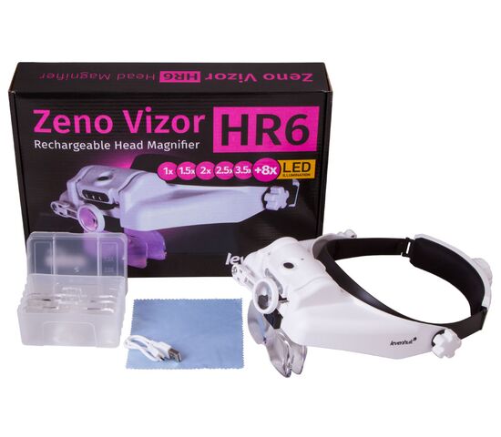 Лупа налобная с аккумулятором Levenhuk Zeno Vizor HR6, фото , изображение 2