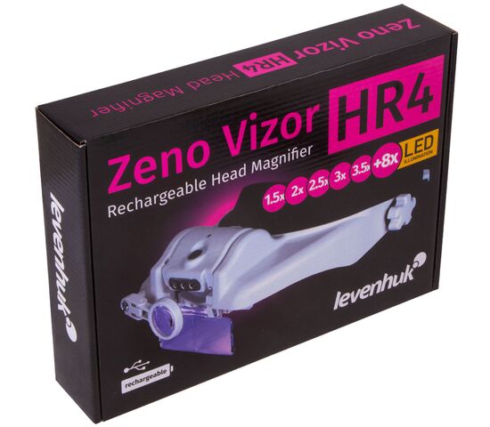 Лупа налобная с аккумулятором Levenhuk Zeno Vizor HR4, фото , изображение 11