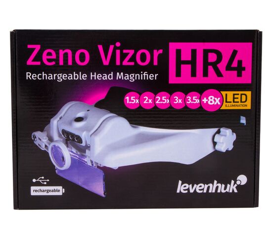 Лупа налобная с аккумулятором Levenhuk Zeno Vizor HR4, фото , изображение 12