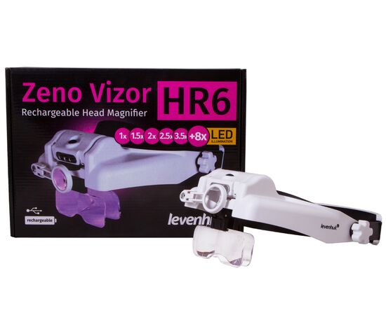 Лупа налобная с аккумулятором Levenhuk Zeno Vizor HR6, фото , изображение 10