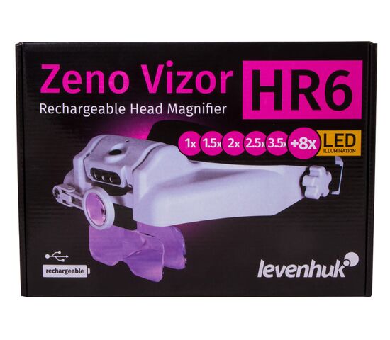 Лупа налобная с аккумулятором Levenhuk Zeno Vizor HR6, фото , изображение 12