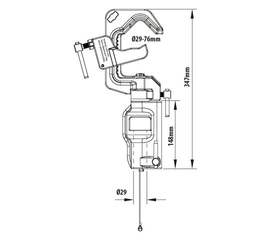 Зажим с головкой KUPO KCP-150 SWIVELING PIPE C CLAMP W/ UNIVERSAL HEAD, фото , изображение 5