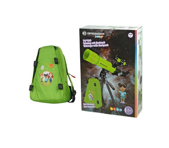 Телескоп BRESSER JUNIOR  70/400 в зеленом рюкзаке (8850610B4K000), фото , изображение 6