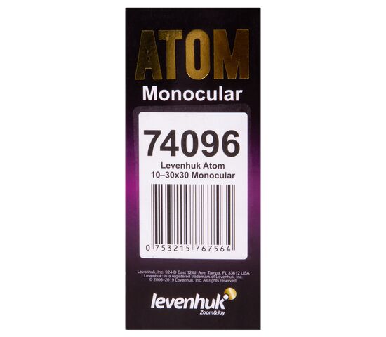 Монокуляр Levenhuk Atom 10–30х30, фото , изображение 14