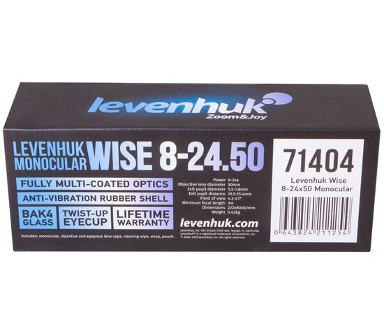 Монокуляр Levenhuk Wise 8–24x50, фото , изображение 10