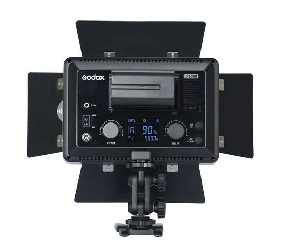 Осветитель светодиодный с функцией вспышки Godox LF308D накамерный, фото , изображение 9