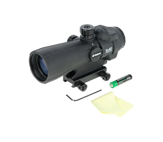 Прицел оптический Veber Wolf Prismatic 5х40 RGB, фото , изображение 5