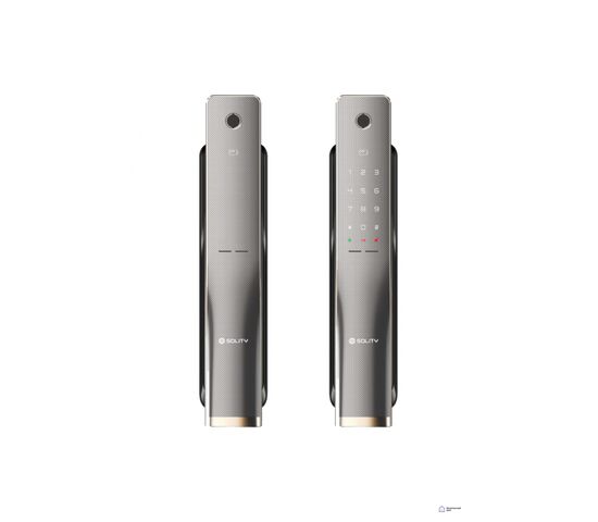 Электронный дверной замок Solity GP-4000BK DARK SILVER с отпечатком пальца, фото , изображение 3