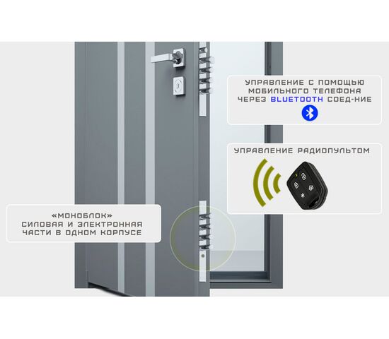 Замок невидимка ТИТАН-BATTERY PRO BLUETOOTH, фото , изображение 3