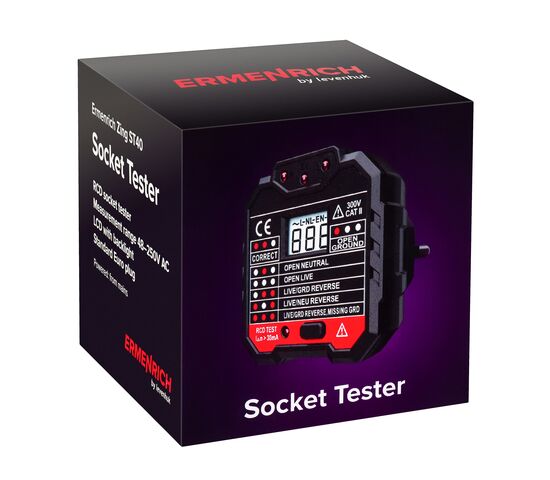 Тестер розеток Ermenrich Zing ST40, фото , изображение 4