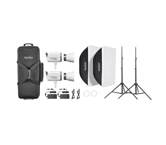 Комплект светодиодных осветителей Godox LITEMONS LA300R K2, фото 