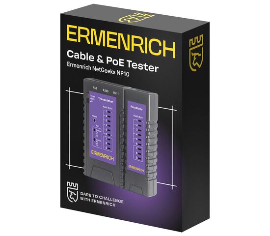 Кабельный тестер Ermenrich NetGeeks NP10 (фиолетовый), Цвет: Фиолетовый, фото , изображение 2