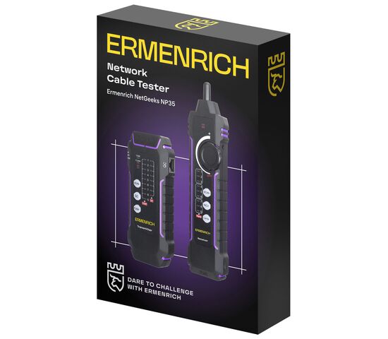 Кабельный тестер Ermenrich NetGeeks NP35 (фиолетовый), Цвет: Фиолетовый, фото , изображение 2