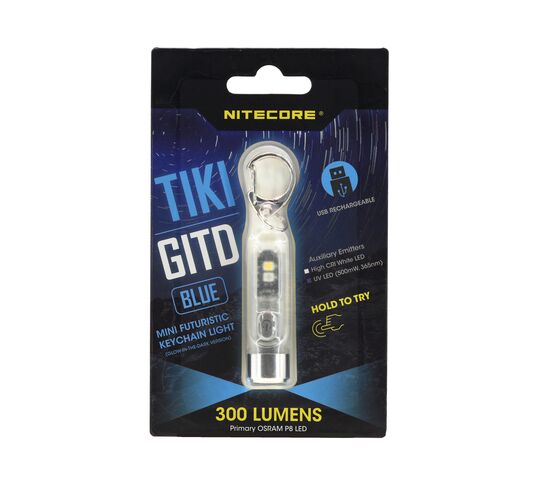 Фонарь наключный Nitecore TIKI GITD BLUE, фото , изображение 6