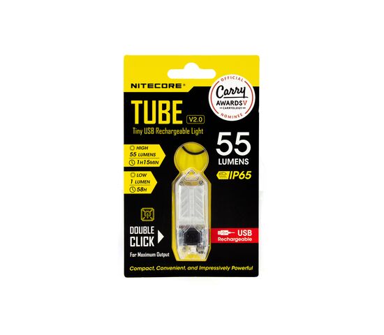 Фонарь наключный Nitecore TUBE V2.0 TRANSPARENT, фото , изображение 2