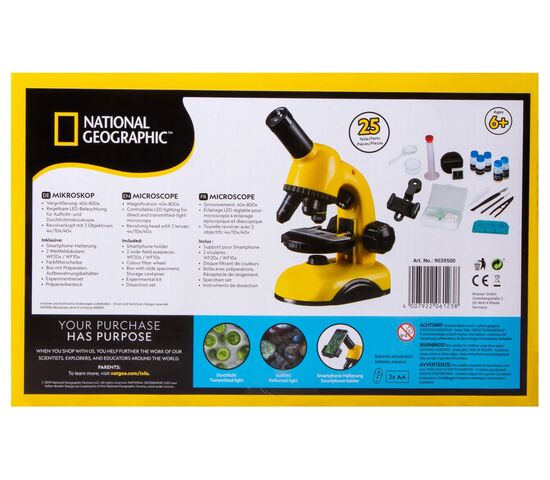 Bresser Микроскоп National Geographic 40x-800x с держателем для смартфона, фото , изображение 9
