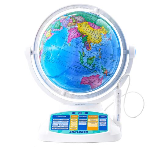 Интерактивный глобус Praktica EXPLORER с умной ручкой и звёздным небом, фото 