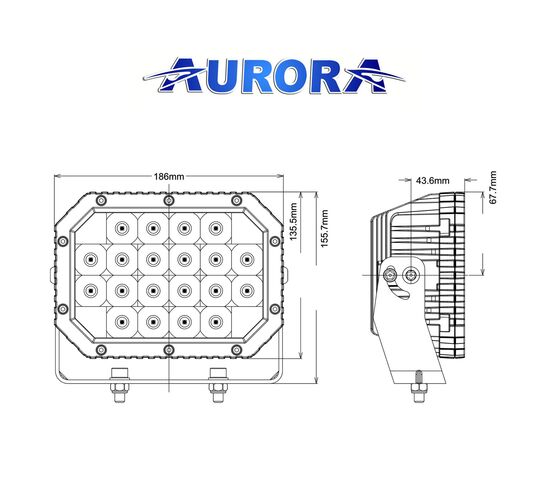 ALO-L-6-P7E7D1 Фара 9-36В, 100Вт, 7000Лм, Комбинированный свет - белый, фото , изображение 7