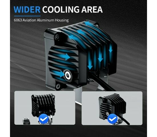 ALO-D3-2-P23 RGB APP Фара 9-36В, 30Вт, 6500K, светодиод 3570-RGB, 2 шт, фото , изображение 5
