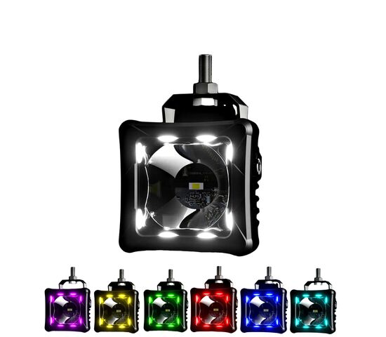 ALO-D3-2-P23 RGB APP Фара 9-36В, 30Вт, 6500K, светодиод 3570-RGB, 2 шт, фото , изображение 2