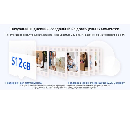 Wi-Fi внутренняя поворотная IP камера EZVIZ TY1 Pro 3K 5 Мп (4 мм), фото , изображение 21