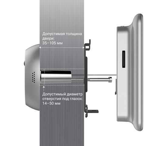 Беспроводной Wi-Fi видеоглазок EZVIZ DP2 2K 3 Мп (2 мм), фото , изображение 17