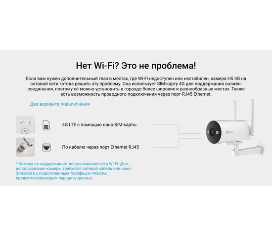 Уличная IP камера с сим картой EZVIZ H5 4G 2K 3 Мп (4 мм), фото , изображение 24