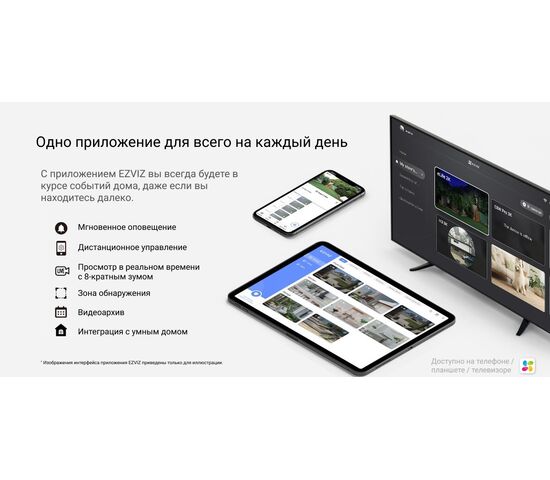 Wi-Fi внутренняя IP камера EZVIZ CB1 2 Мп (2,8 мм), фото , изображение 20