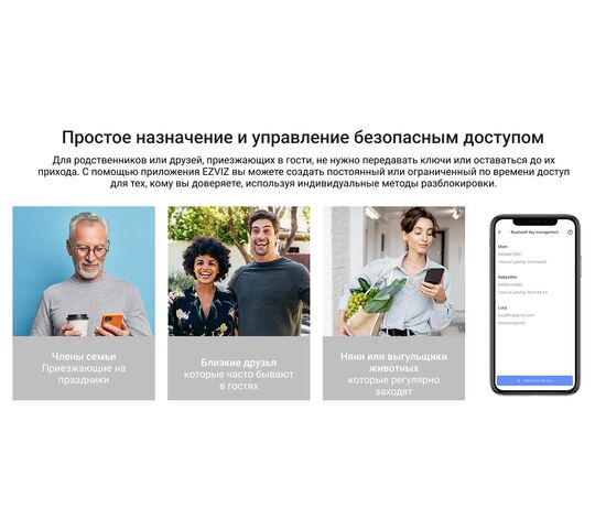 Биометрический электронный Wi-Fi дверной замок EZVIZ DL50FVS, фото , изображение 23