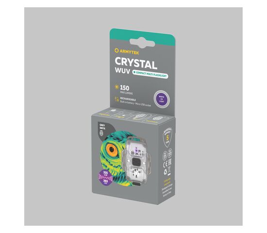 Мультифонарь Armytek Crystal WUV (Grey Onyx), фото , изображение 4