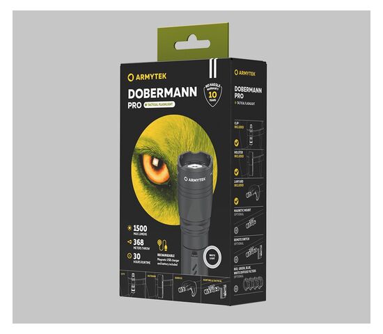Фонарь Armytek Dobermann Pro Magnet USB White, фото , изображение 3