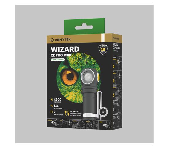 Налобный фонарь Armytek Wizard C2 Pro Max Magnet USB White, фото , изображение 6