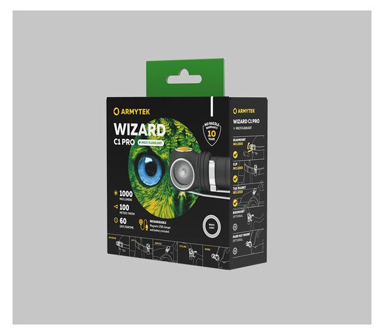 Налобный фонарь Armytek Wizard C1 Pro Magnet USB White, фото , изображение 6