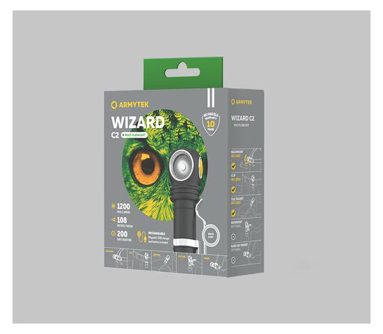 Налобный фонарь Armytek Wizard C2 Magnet USB White, фото , изображение 6