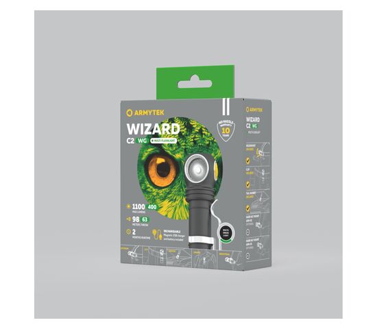 Налобный фонарь Armytek Wizard C2 WG Magnet USB, фото , изображение 6