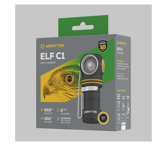 Фонарь Armytek Elf C1 USB-C (Теплый свет), фото , изображение 5