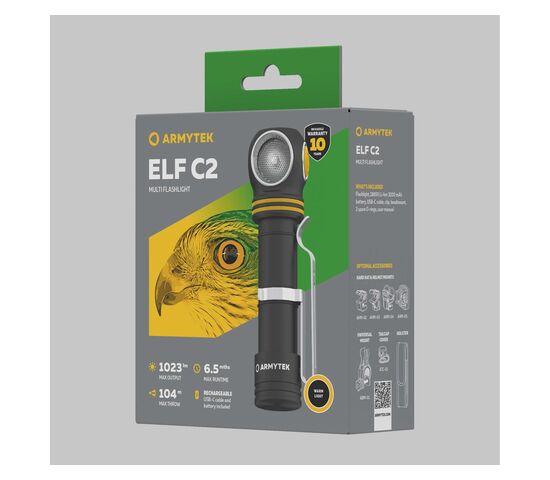 Налобный фонарь Armytek Elf C2 USB-C (Теплый свет), фото , изображение 6