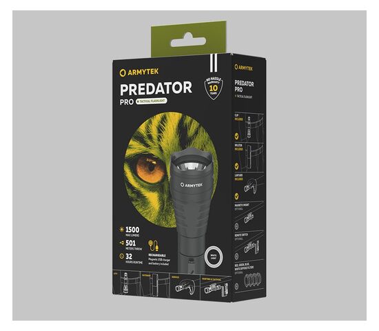 Фонарь Armytek Predator Pro Magnet USB White, фото , изображение 3