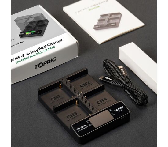 Зарядное устройство Accsoon TOPRIG BC01 4-Bay NP-F, фото , изображение 3