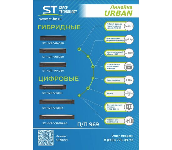 Видеорегистратор IP ST-NVR-V16082 16-канальный до 8Mp 2 HDD URBAN, фото , изображение 6
