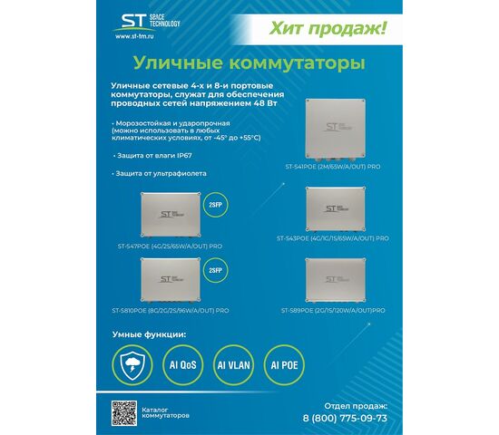 Источник питания ST-S89POE (2G/1S/120W/A/OUT) PRO, фото , изображение 8