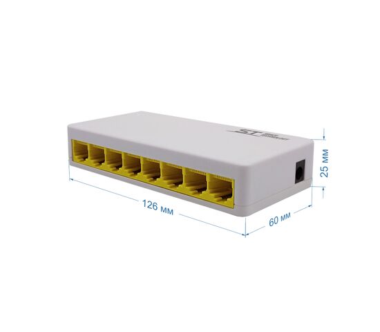 Сетевой коммутатор ST-GS80 (версия 2) 1Гб/с, фото , изображение 6