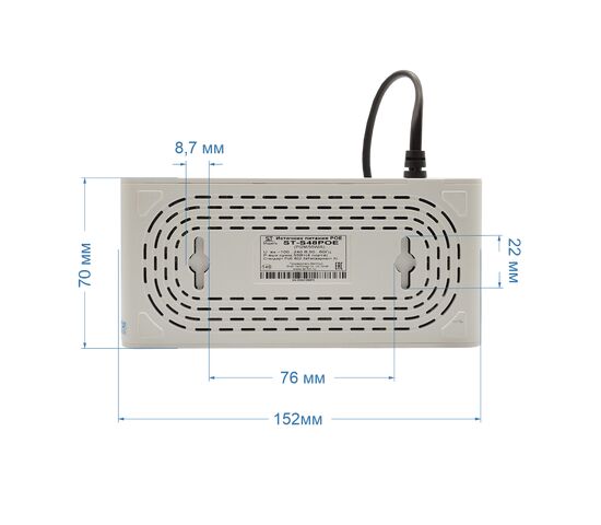 Источник питания ST-S48POE (P/2М/55W/А), фото , изображение 6