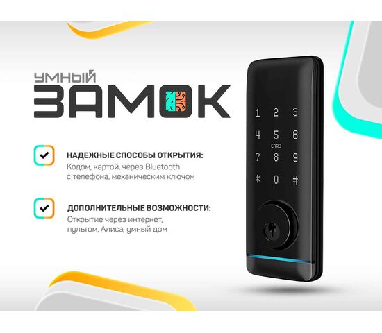 Врезной кодовый замок Selock Hotel Mini с возможностью дистанционного управления кодами доступа через мобильное приложение Ttlock, фото 