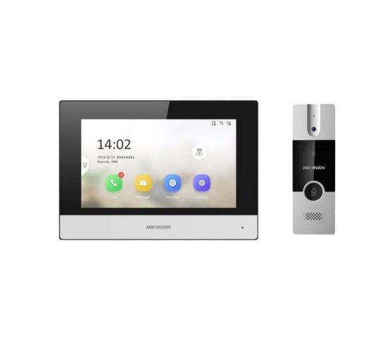 Комплект гибридной видеодомофонии DS-KIS302-P, фото 